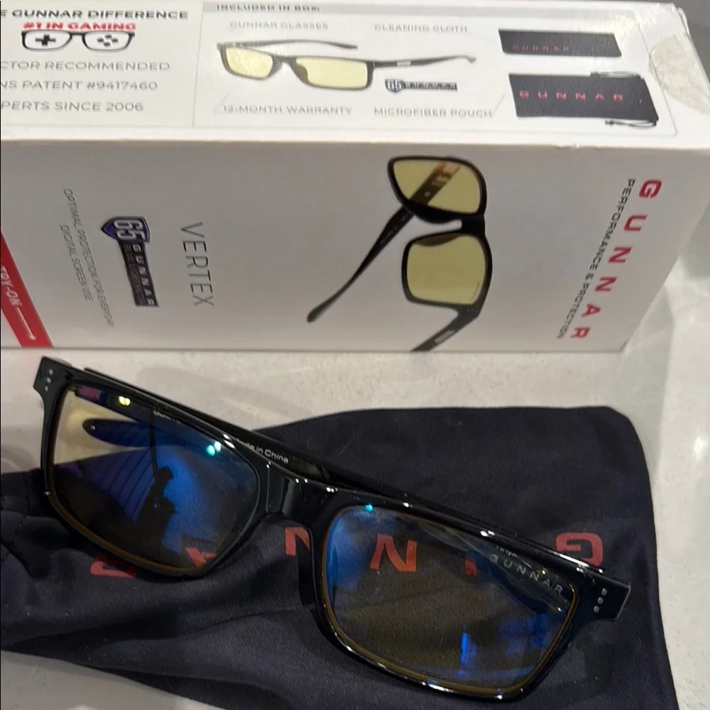 Gunnar Vertex Glasses with Amber Lens